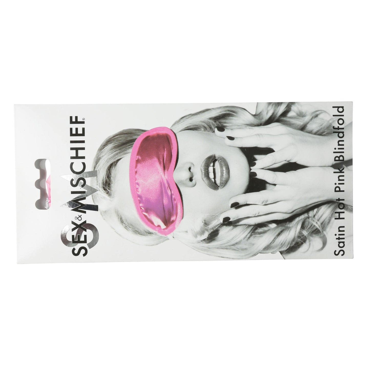 sex and mischief satin blindfold hot pink