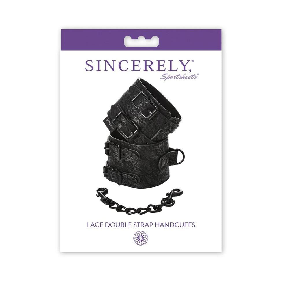 sincerely lace double strap hand cuffs