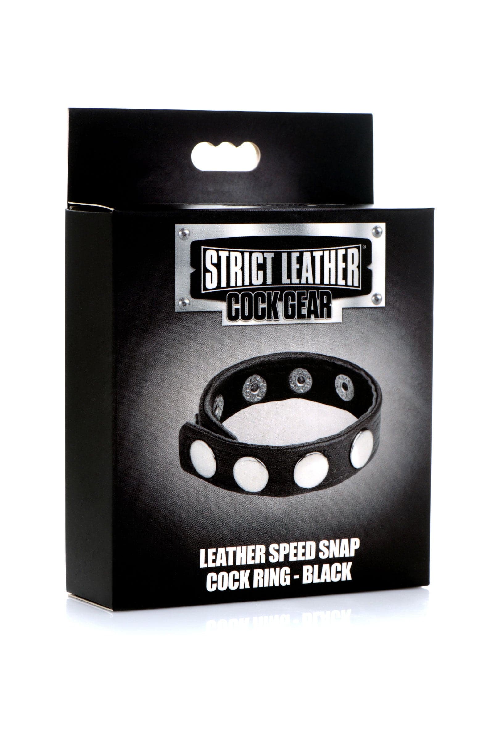 Cock Gear Leather Speed Snap Cock Ring - Black Default Title