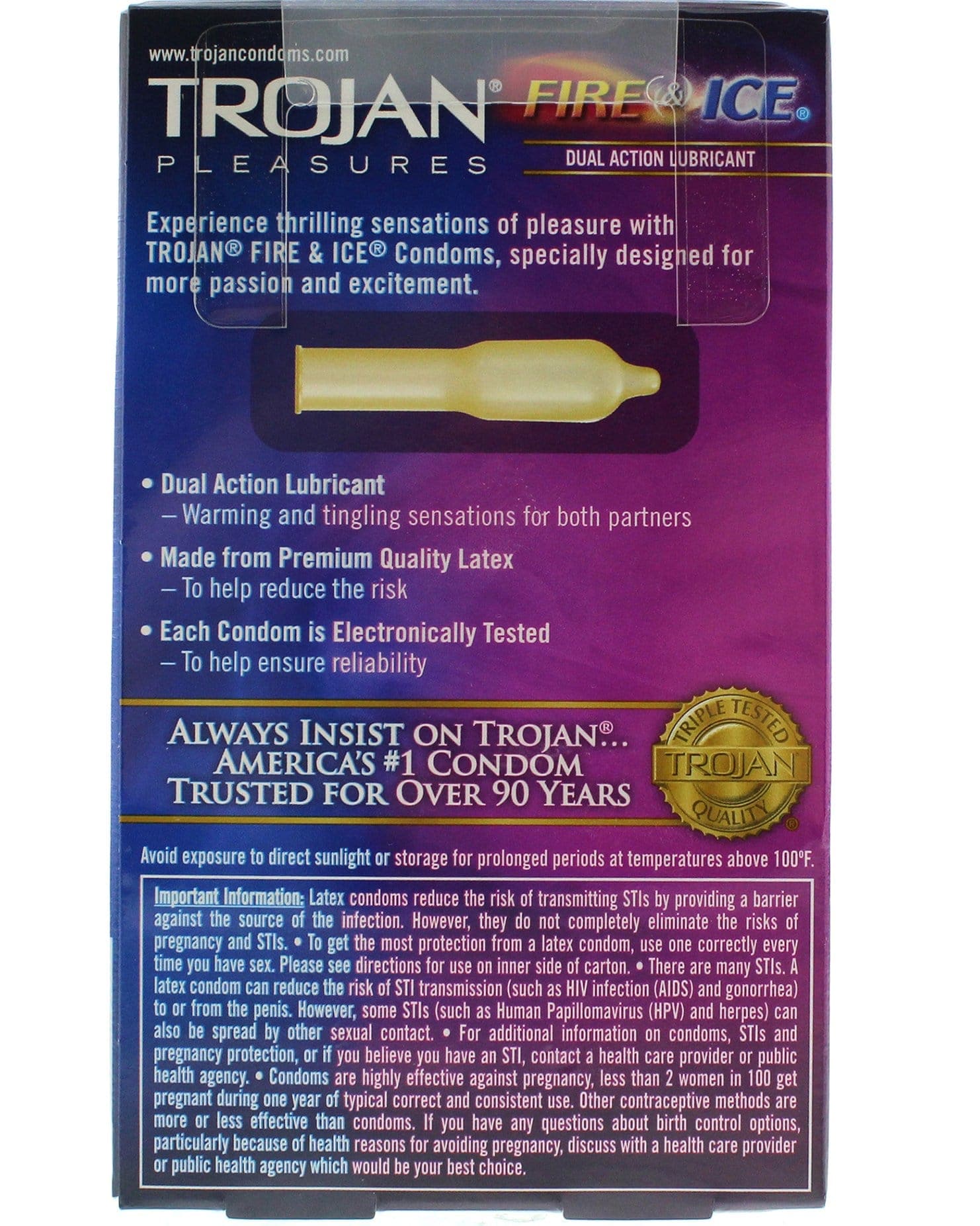 trojan pleasures fire and ice dual action 10 pack