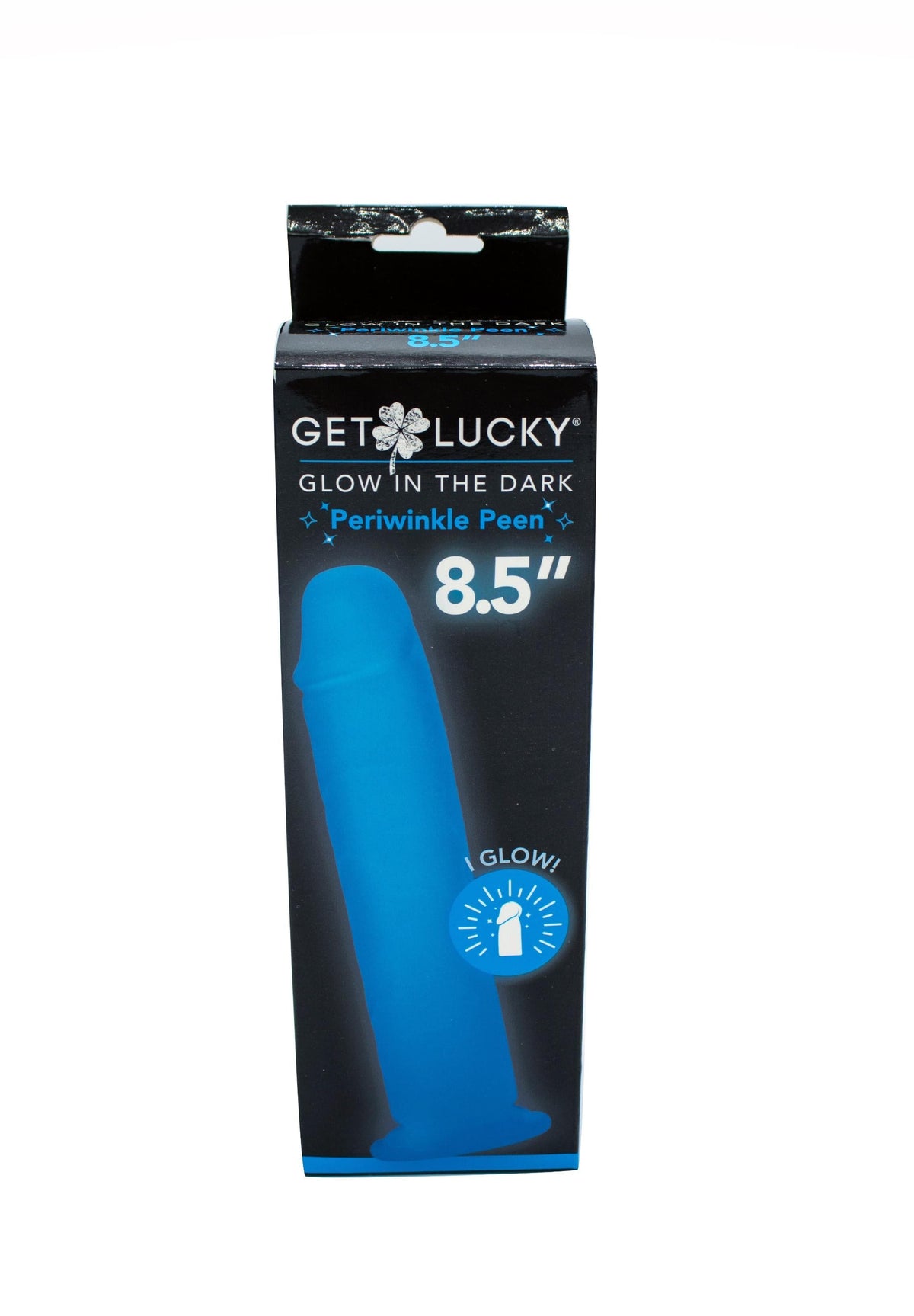 get lucky glow in the dark periwinkle peen 8 5 inch