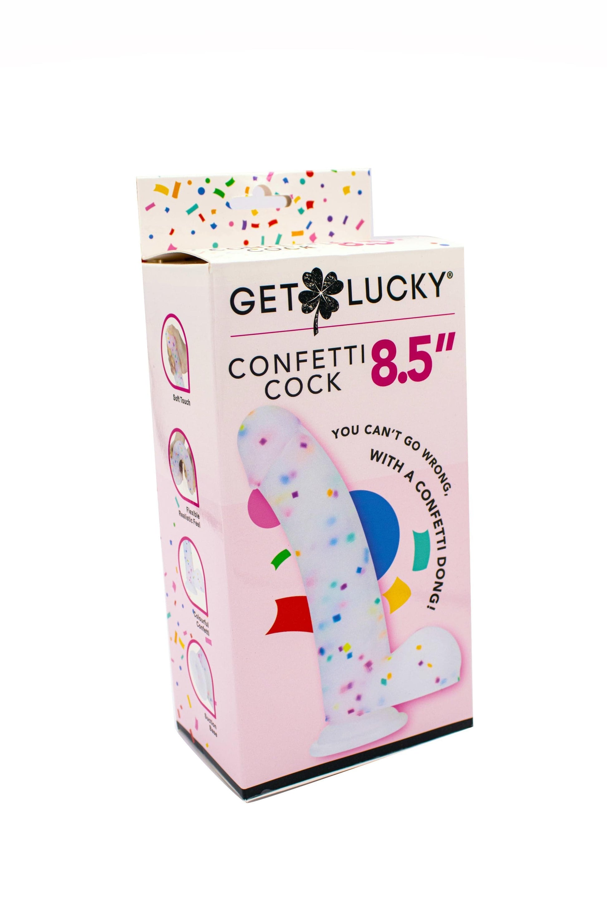 get lucky confetti cock 8 5 inch