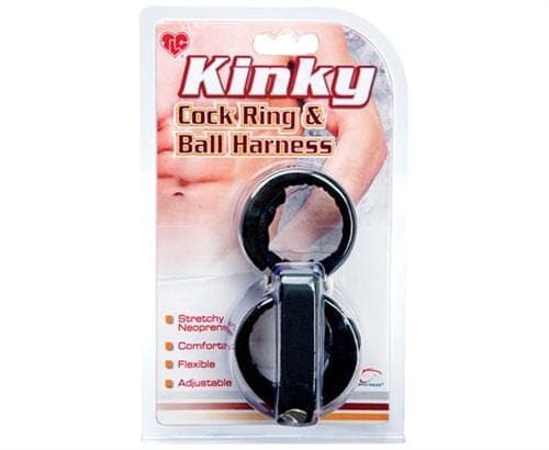 tlc kinky cock ring and ball harness neoprene
