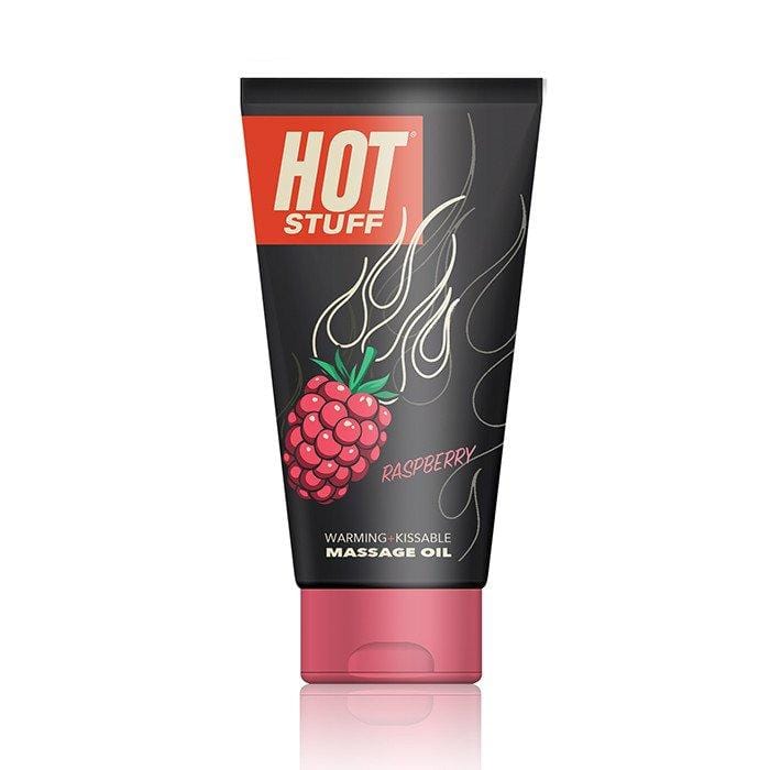 hot stuff warming massage oil raspberry 6 fl oz tube