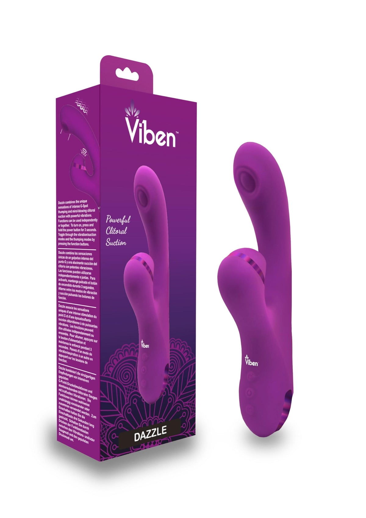 dazzle berry rechargeable thumping and suction rabbit