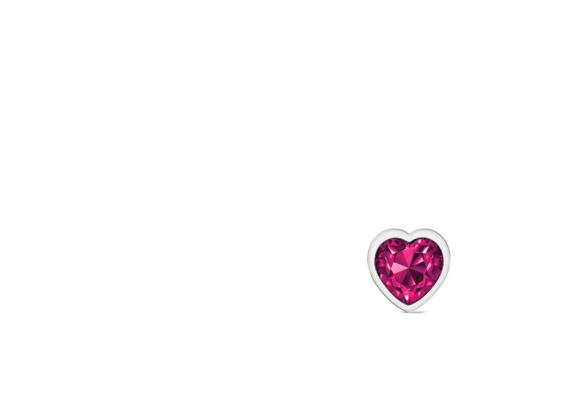 cheeky charms silver metal butt plug heart bright pink large