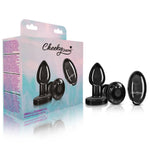 Cheeky Charms - Rechargeable Vibrating Metal Butt Plug With Remote Control - Gunmetal - Small - Preorder Only Default Title