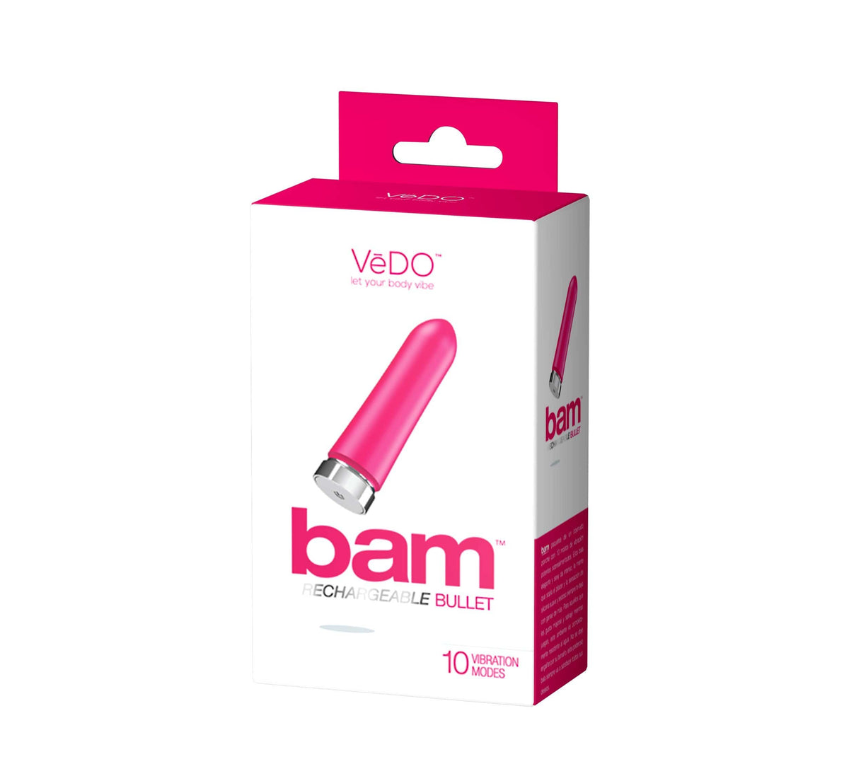 bam rechargeable bullet hot in bed pink