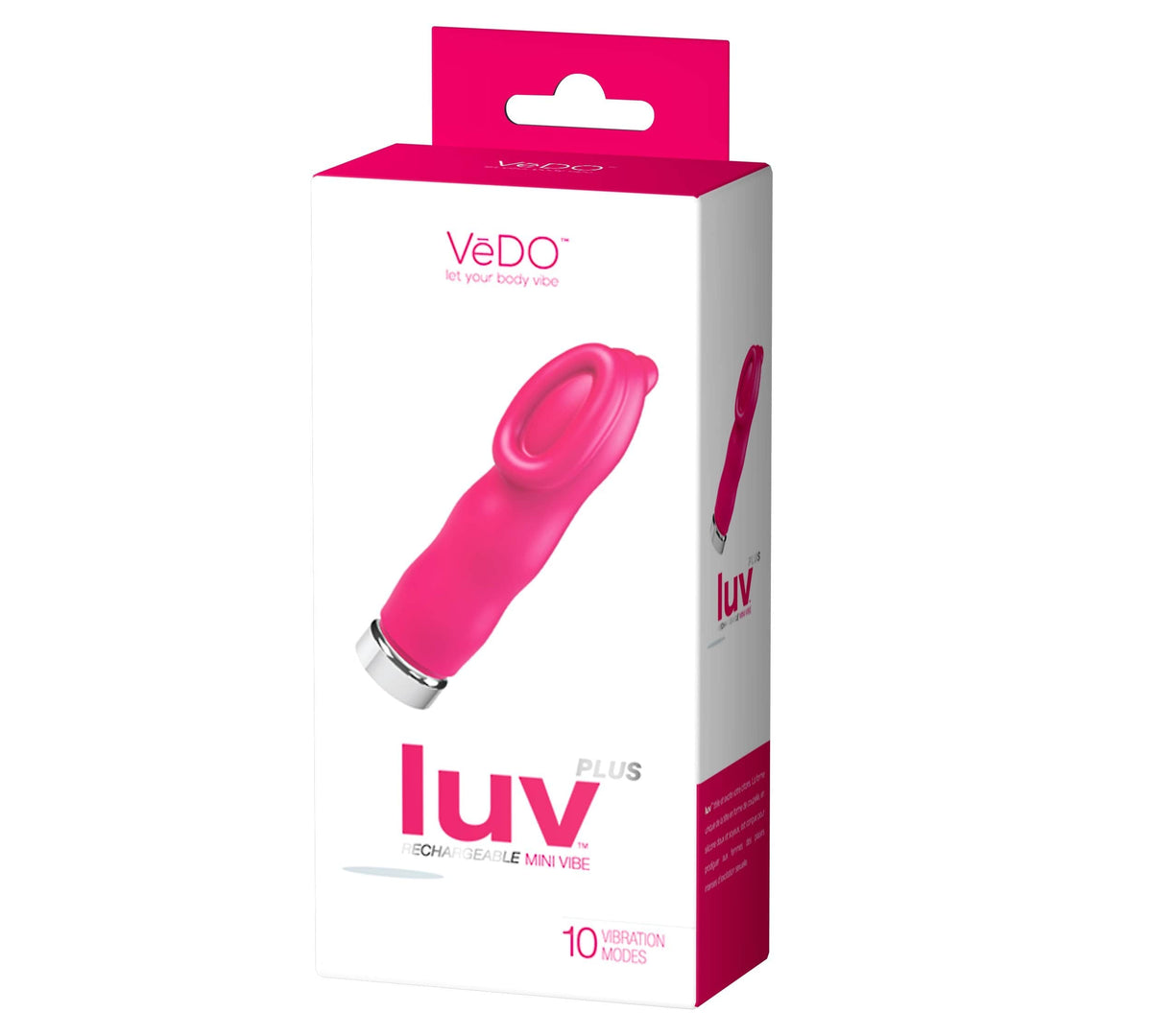 luv plus rechargeable mini vibe hot in bed pink