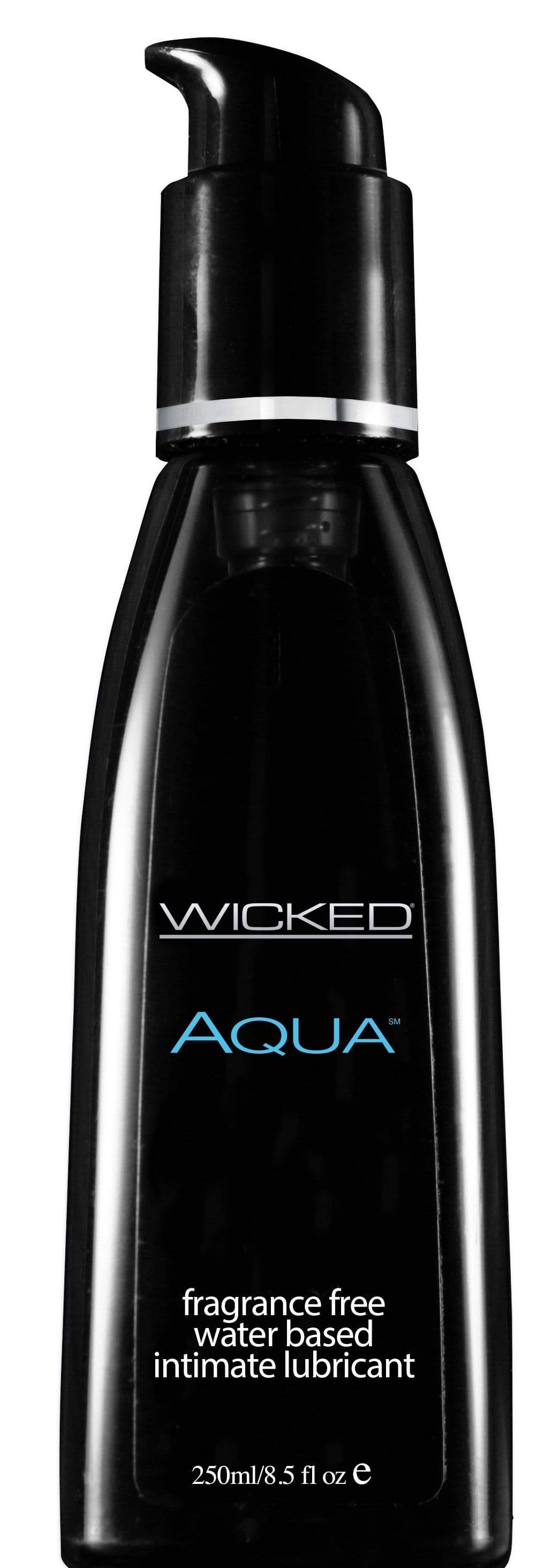 wicked aqua fragrance free water based lubricant 8 5 fl oz 250 ml