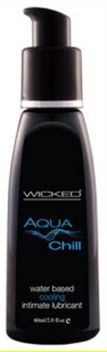 aqua chill water based cooling sensation lubricant 2 oz