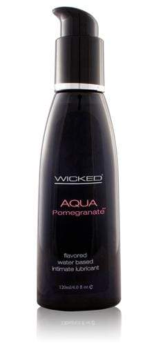 aqua pomegranate flavored water based lubricant 4 oz