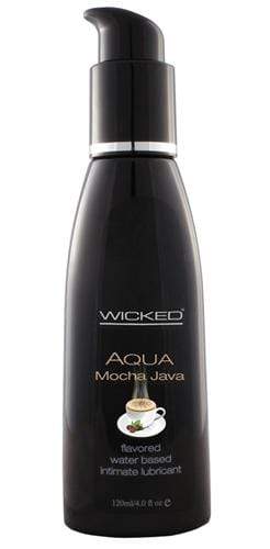 aqua mocha java flavored water based lubricant 4 oz