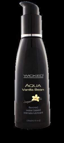 aqua vanilla bean flavored water based intimate lubricant 2 oz