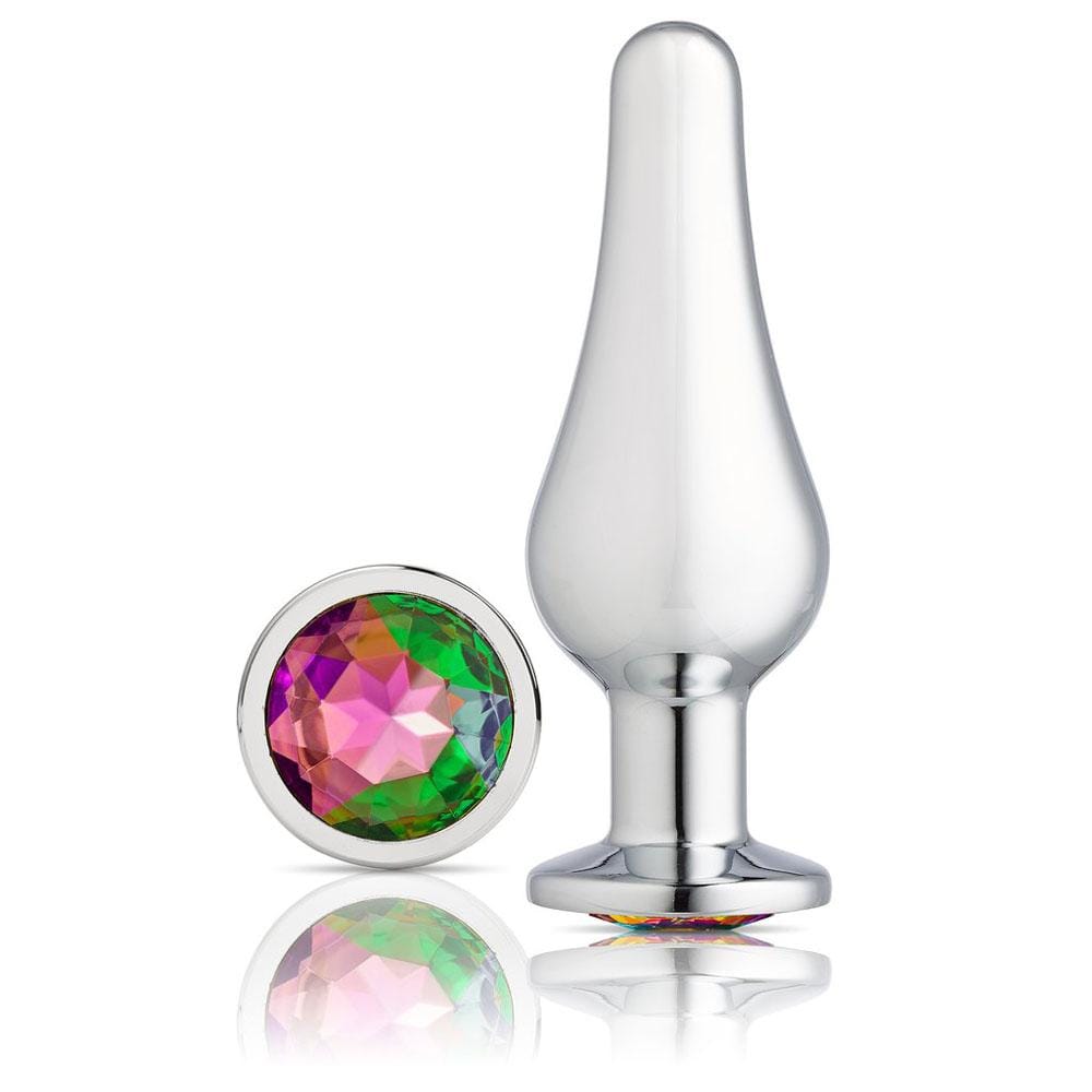 Cloud 9 Novelties Gems Silver Chrome Tall Plug - Medium Default Title