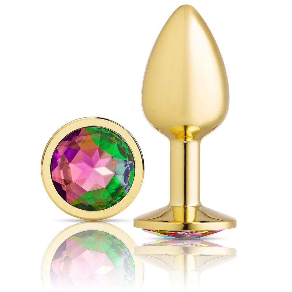 cloud 9 novelties anal gems jeweled gold chromed anal plug small