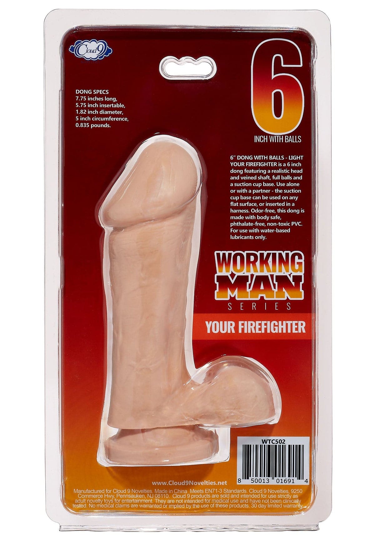 cloud 9 working man 6 inch with balls your firefighter light