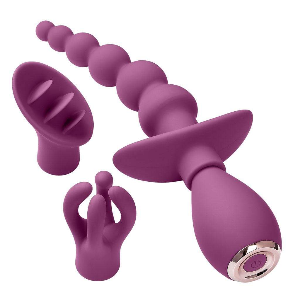 Cloud 9 Health and Wellness Anal Clitoral and Nipple Massager Kit - Purple Default Title