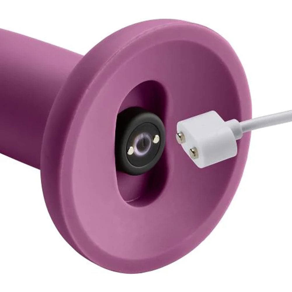 ergo super flexi iv dong soft and flexible liquid silicone with vibrator plum