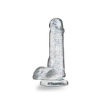 Naturally Yours - 6 Inch Glitter Cock - Sparkling Clear