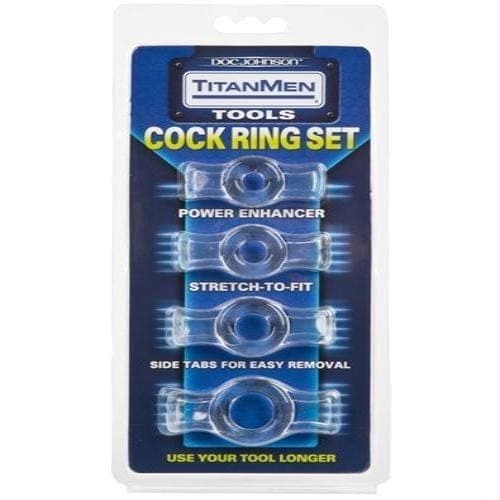 Titanmen Tools Cock Ring Set - Clear