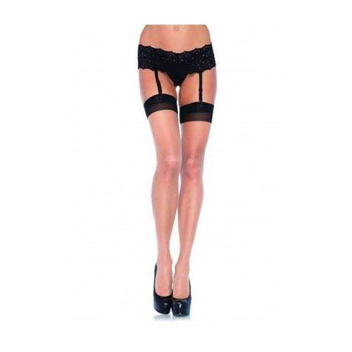 2 Tone Stockings - Queen Size - Nude- Black