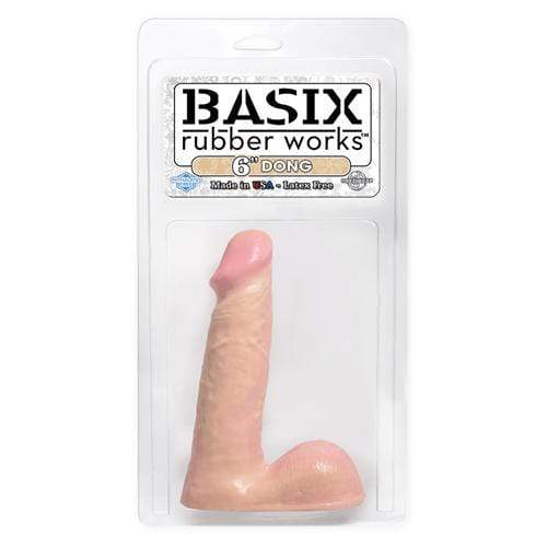 basix rubber works 6 inch dong flesh