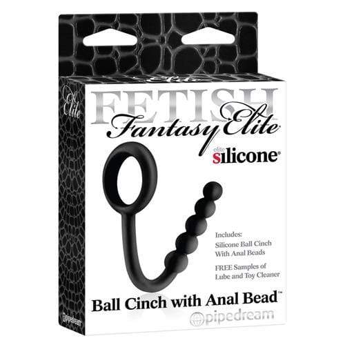 Fetish Fantasy Elite Ball Cinch With Anal Bead - Black
