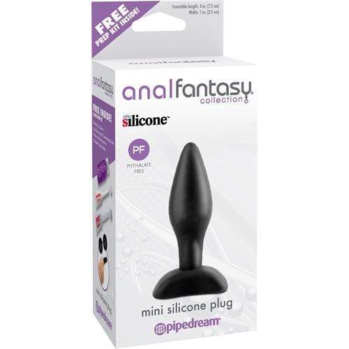 anal fantasy collection mini silicone plug black