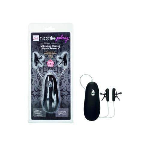 Vibrating Heated Nipple Teasers - Black
