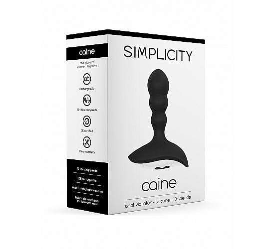 Caine Anal Vibrator - Black